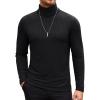 COOFANDY Men’s Turtleneck Sweater Slim Fit Lightweight Basic Ribbed Sweaters(01-black)