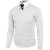 COOFANDY Mens V Neck Dress Sweater Knit Long Sleeve Slim Fit Sweaters Fashion Pullover Sweater(White)