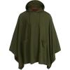 COOFANDY Unisex Casual Hooded Poncho Cape Cloak Fashion Coat Hoodie Pullover with Pocket(Army Green)