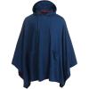 COOFANDY Unisex Casual Hooded Poncho Cape Cloak Fashion Coat Hoodie Pullover with Pocket(Dark Blue)