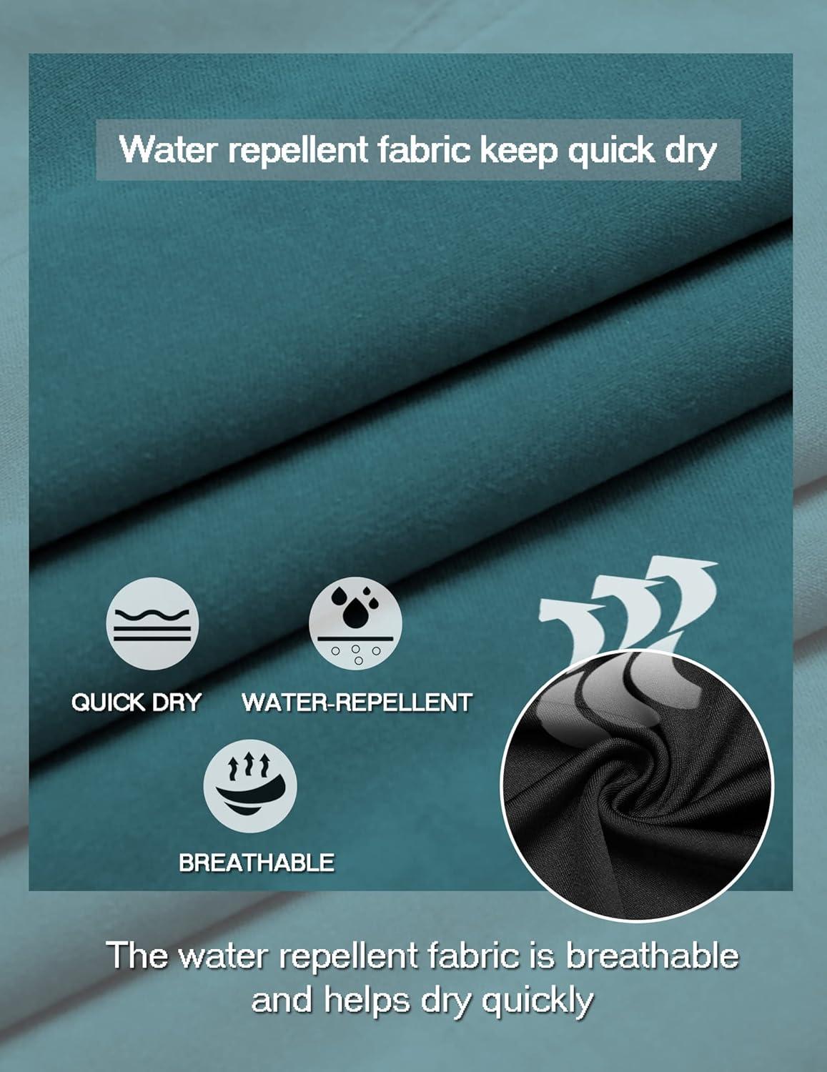 imageCOOFANDY Men Swim Trunk with Compression Liner 2 in 1 Swimwear Bathing Suit Quick Dry Board ShortZ Bluegreen