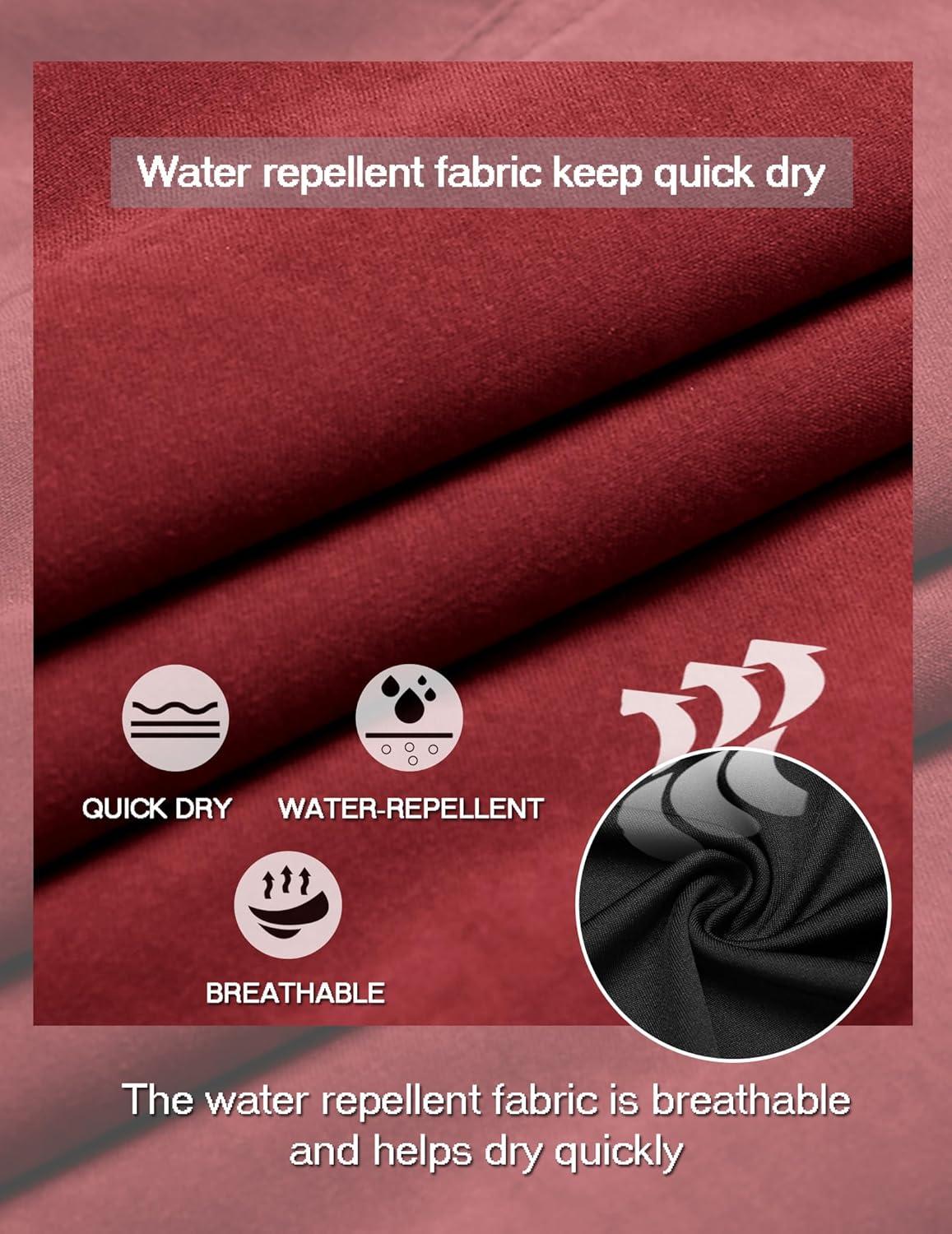 imageCOOFANDY Men Swim Trunk with Compression Liner 2 in 1 Swimwear Bathing Suit Quick Dry Board ShortZ Wine Red