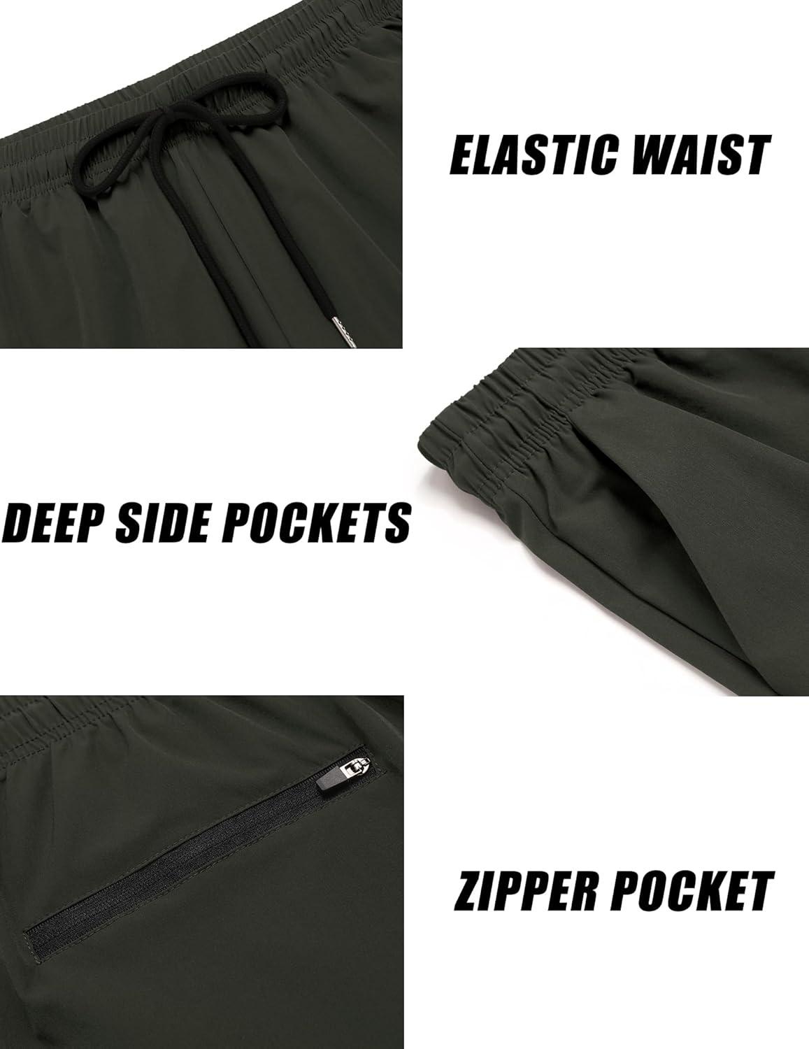 imageCOOFANDY Mens 2 Pack Gym Workout Shorts 7 Inch Lightweight Athletic Shorts Quick Dry Running Shorts with PocketsLight GreyDark Green