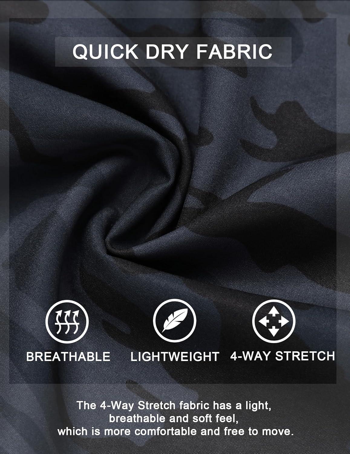 imageCOOFANDY Mens 2 Pack Gym Workout Shorts 7 Inch Quick Dry Athletic Shorts Lightweight Running Shorts with PocketsCamo BlackBlack