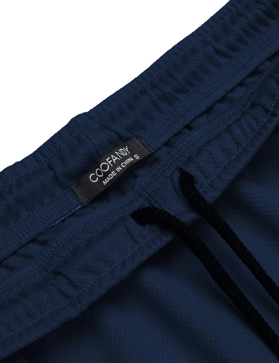 imageCOOFANDY Mens 3 Pack Workout Gym Shorts Mesh Athletic Shorts Lightweight Bodybuilding Training Short Pants with PocketsBlack Gray Navy Blue