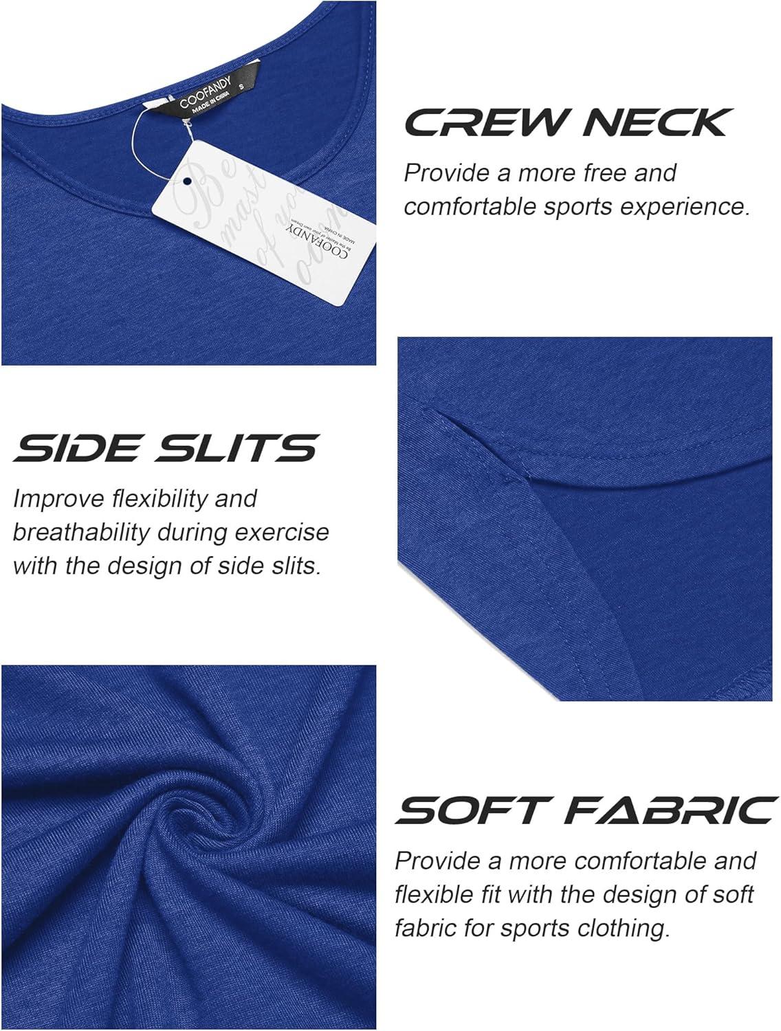 imageCOOFANDY Mens 3 Pack Workout Tank Tops Sleeveless Gym Shirts Bodybuilding Fitness Muscle Tee ShirtsBlackRedRoyal Blue