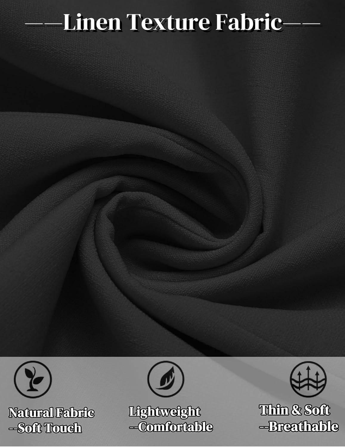 imageCOOFANDY Mens Button Down Shirts Short Sleeve Casual Shirt Summer Beach Wedding ShirtsBlack