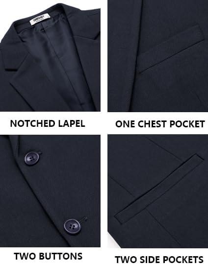 imageCOOFANDY Mens Casual Blazer Slim Fit Sport Coats Two Button Knit Textured Suit JacketDark Blue