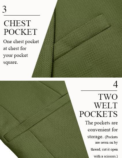imageCOOFANDY Mens Casual Blazer Slim Fit Suit Jackets Two Button Lightweight Knit Sport CoatArmy Green