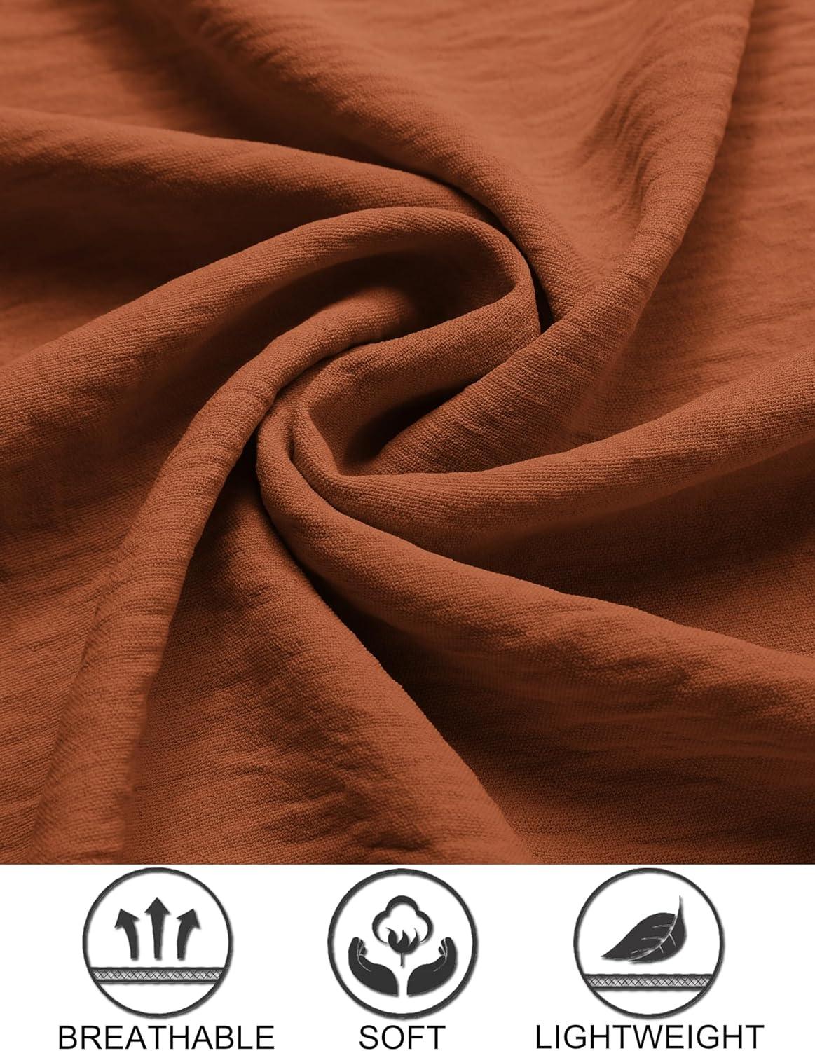 imageCOOFANDY Mens Casual Button Down Shirt Short Sleeve Textured Summer Cuban Beach ShirtsBrown