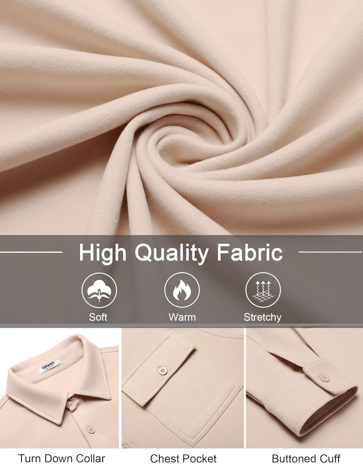 imageCOOFANDY Mens Casual Button Down Shirts Long Sleeve WrinkleFree Shirt Lightweight Shirt JacketBeige