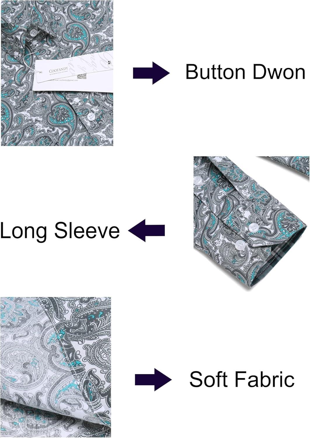 imageCOOFANDY Mens Casual Button Down Shirts Stretch Short Sleeve Business Dress Shirt with PocketGreen