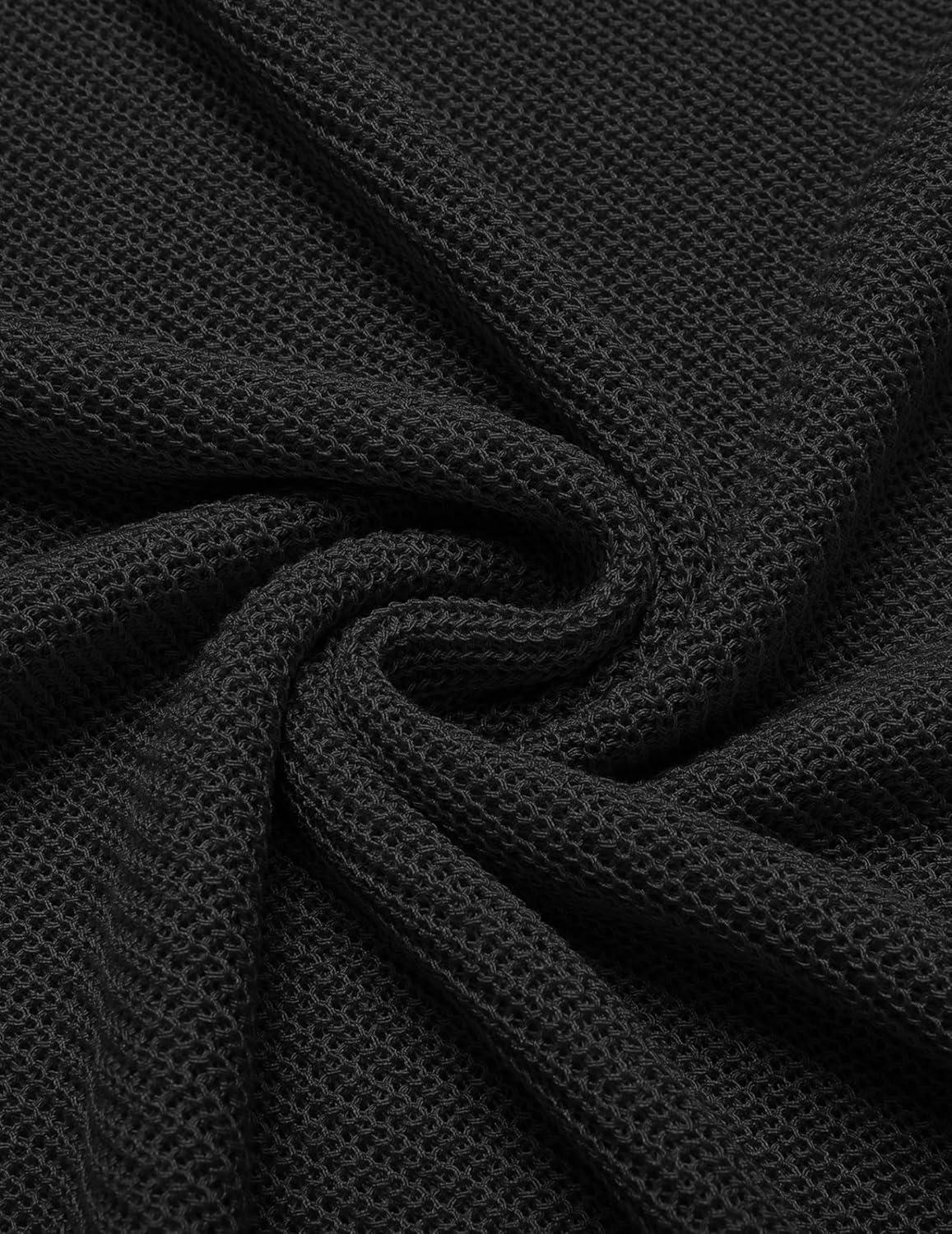 imageCOOFANDY Mens Casual Knitted Tank Tops Crew Neck Sleeveless Muscle T Shirts Summer Beach TopsBlack