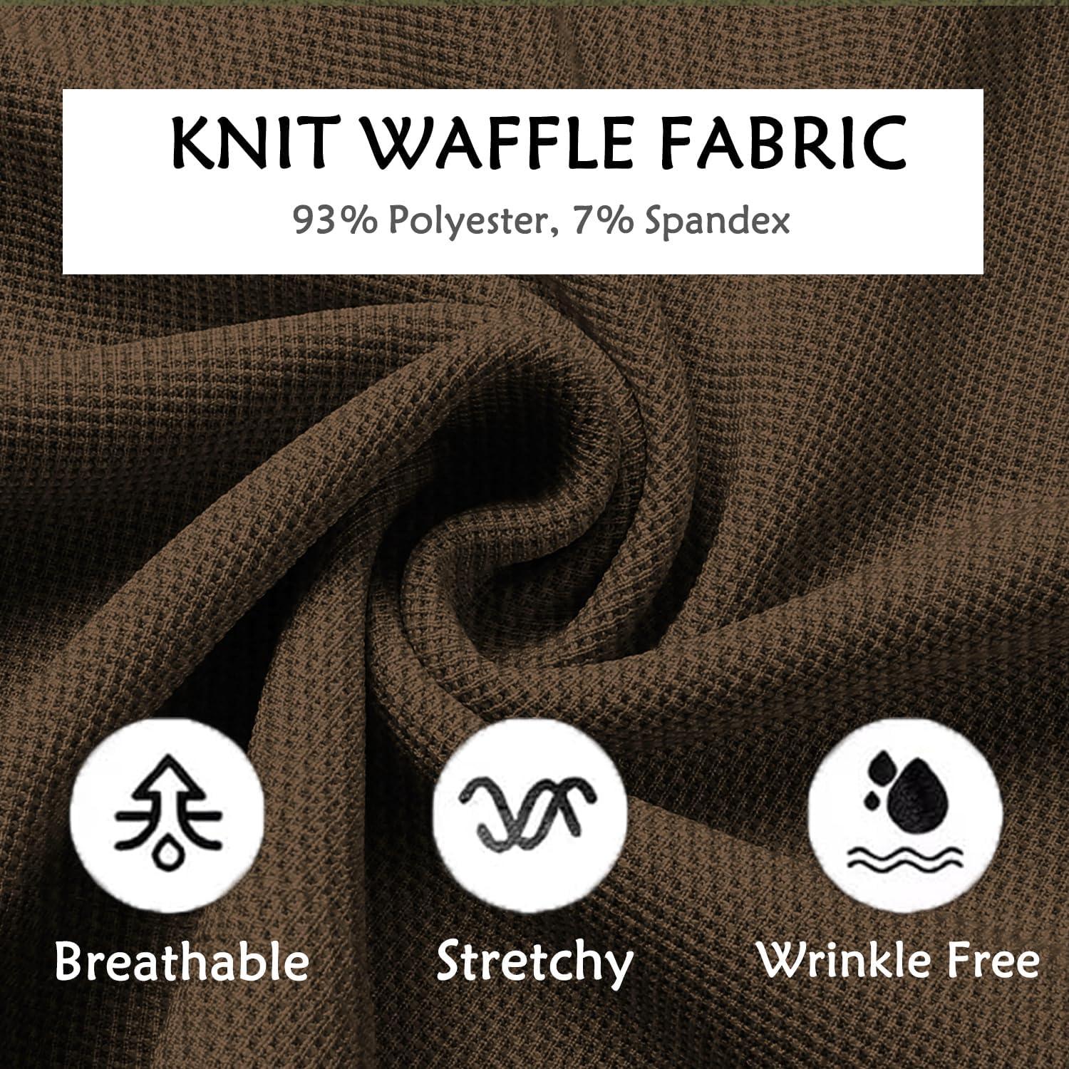 imageCOOFANDY Mens Casual Pants Waffle Knit Yoga Pants Lightweight Sweatpants Open Bottom Lounge TrousersBrown