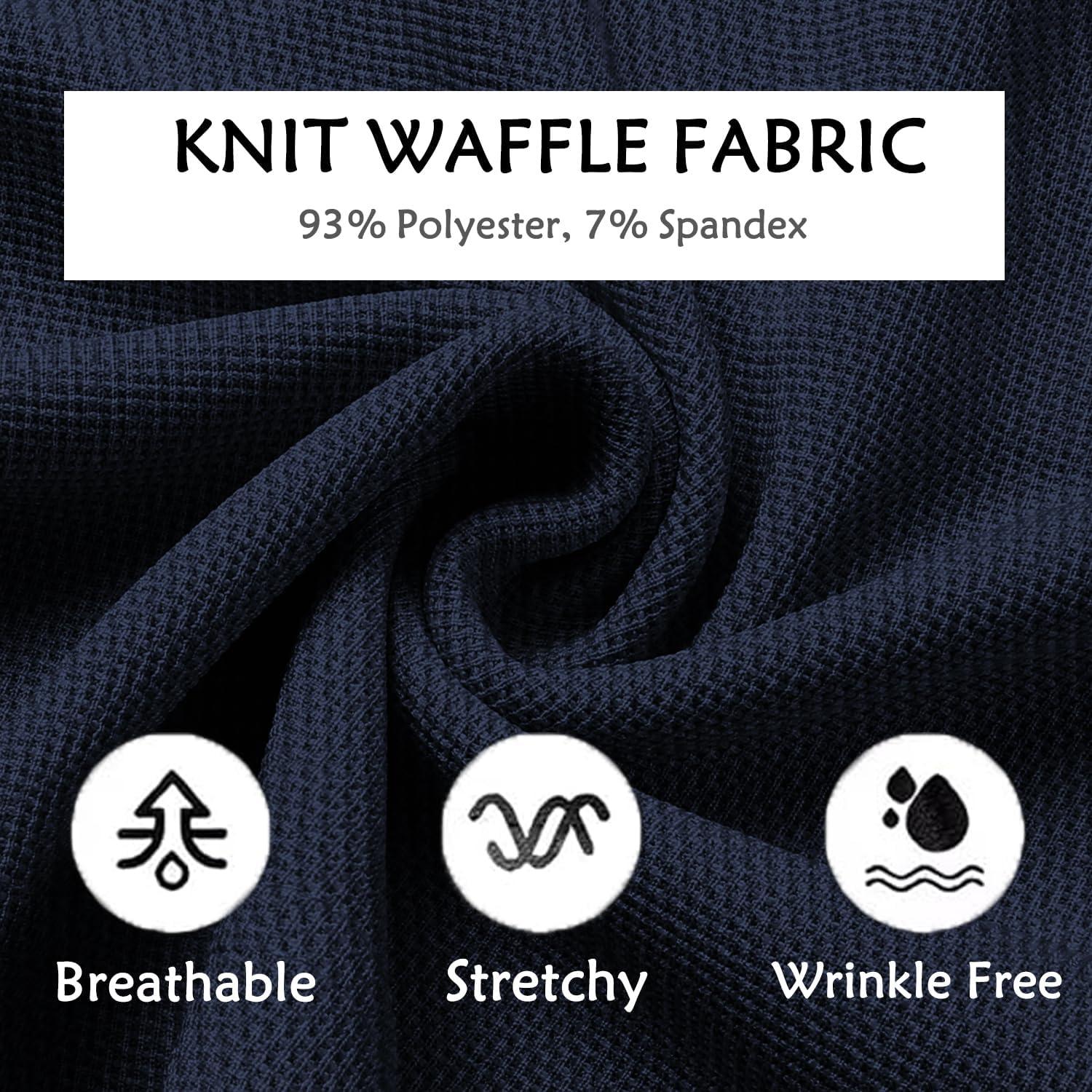 imageCOOFANDY Mens Casual Pants Waffle Knit Yoga Pants Lightweight Sweatpants Open Bottom Lounge TrousersNavy Blue