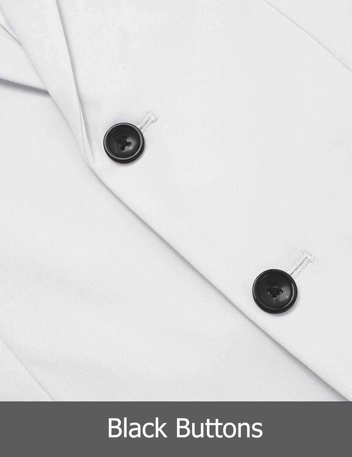 imageCOOFANDY Mens Casual Regular Fit Blazer Jacket Two Button Suit Jackets Lightweight Sport CoatWhite