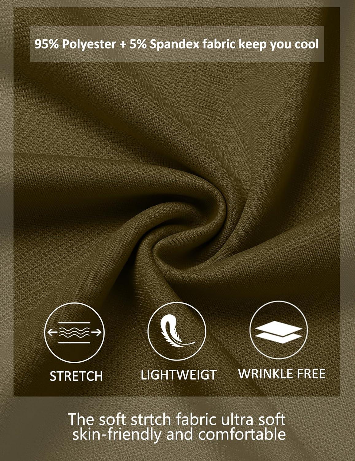 imageCOOFANDY Mens Casual Shorts 9 inch Inseam Stretch Beach Shorts Elastic Waist Drawstring Summer ShortsArmy Green