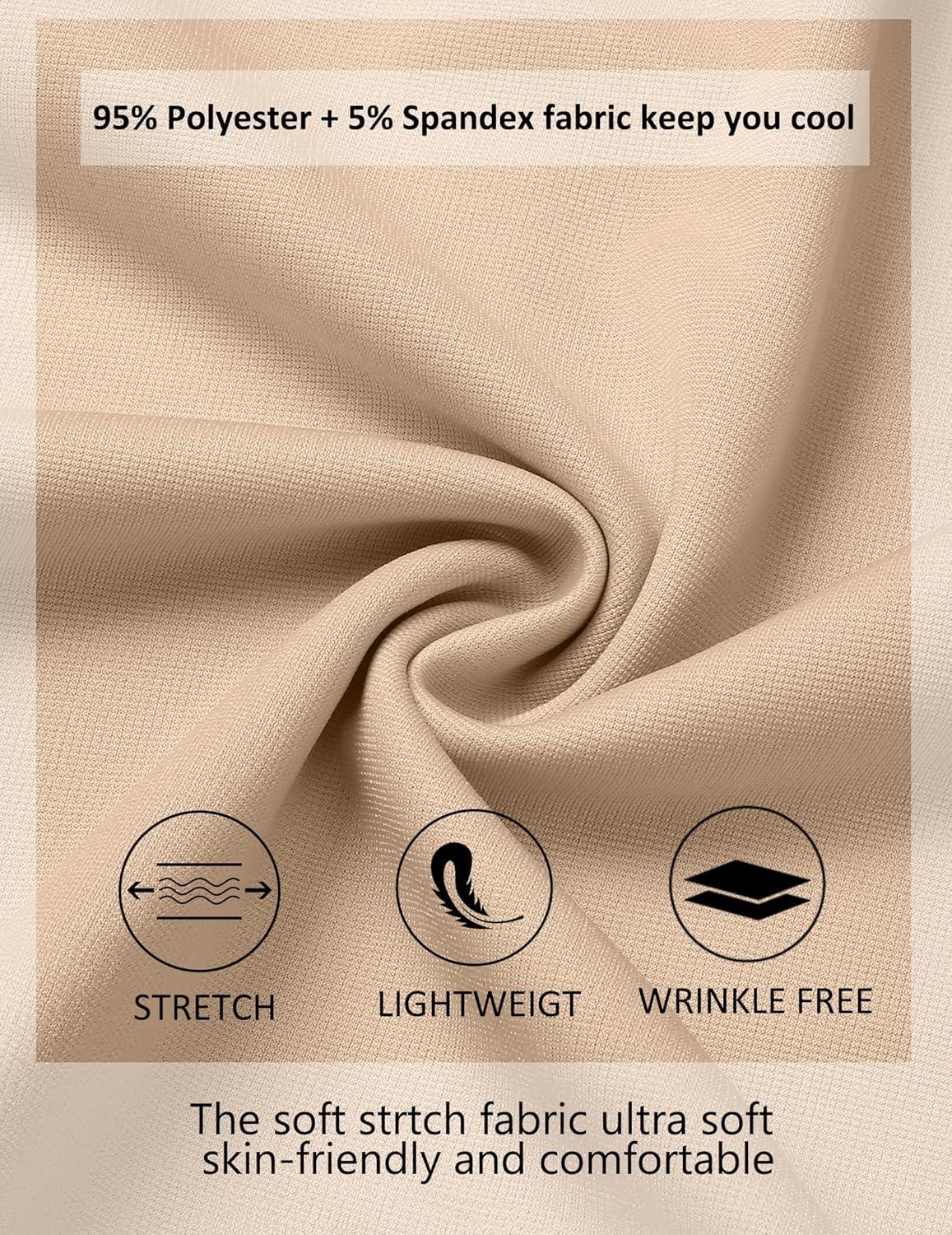 imageCOOFANDY Mens Casual Shorts 9 inch Inseam Stretch Beach Shorts Elastic Waist Drawstring Summer ShortsLight Khaki