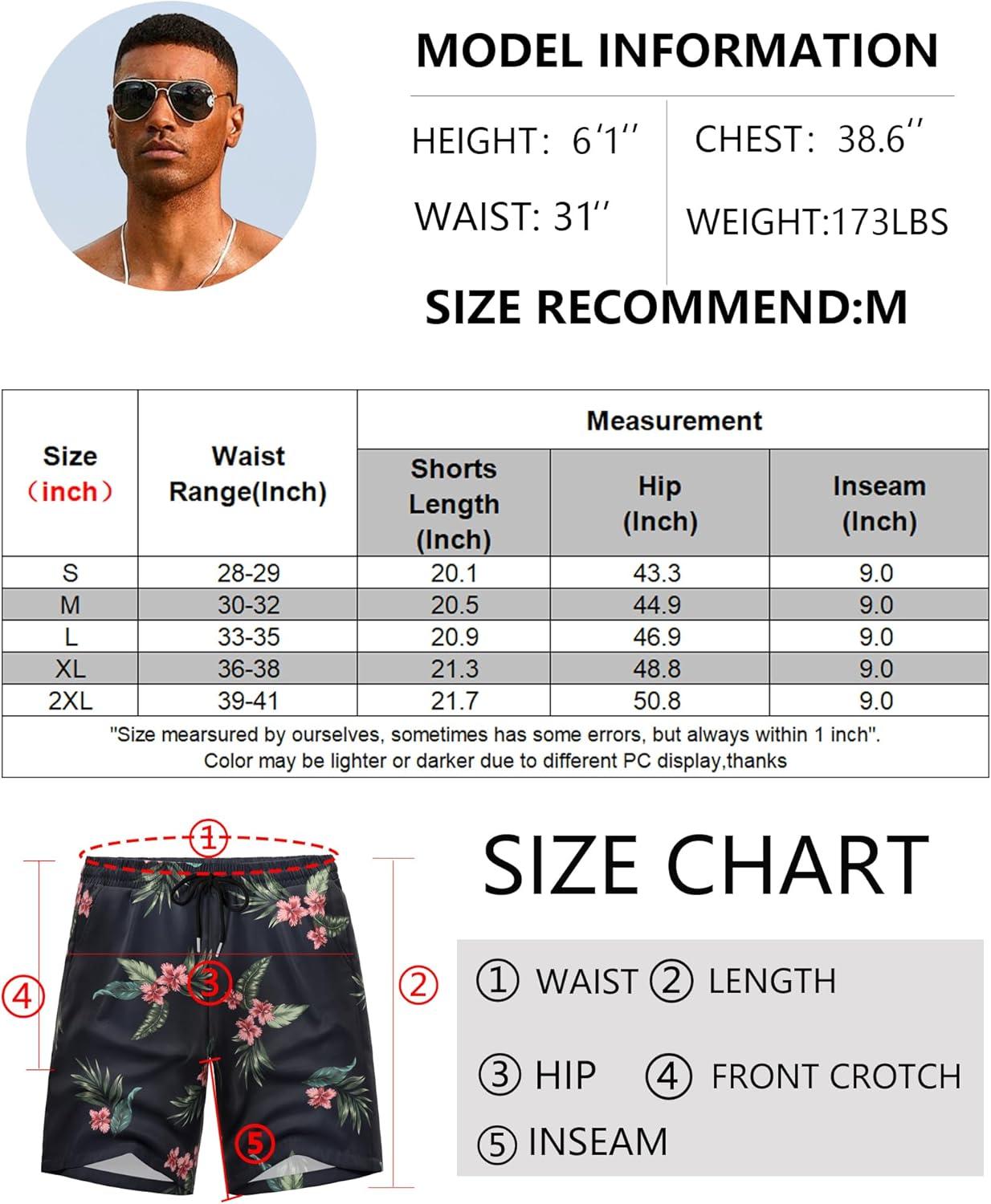 imageCOOFANDY Mens Casual Shorts Lightweight Elastic Waist Drawstring Summer Beach Shorts with PocketsNavy Bluegreen Flower