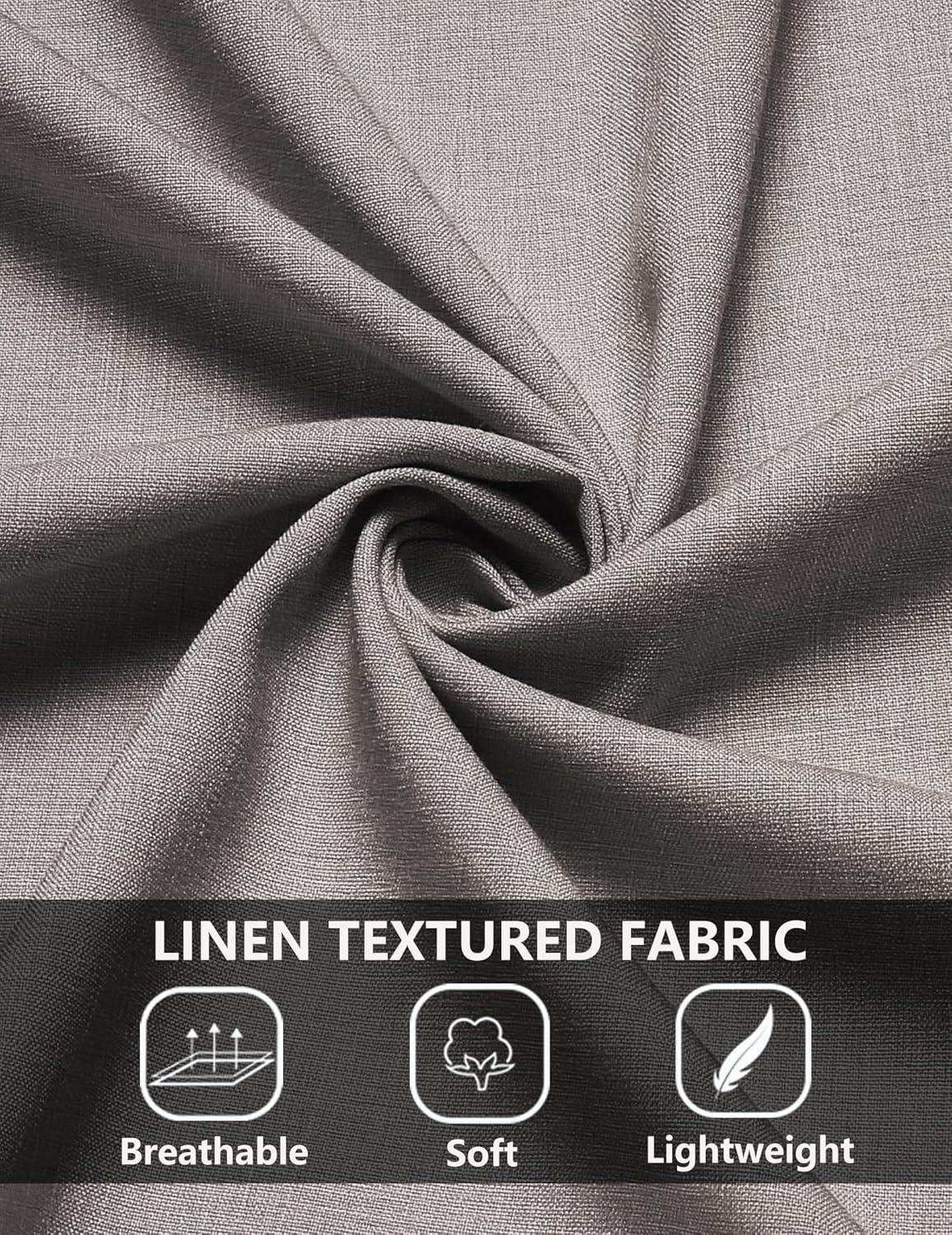 imageCOOFANDY Mens Casual Summer Beach Shirt Short Sleeve Button Down Shirt Vacation Wedding Shirt Linen Textured ShirtsLight Grey