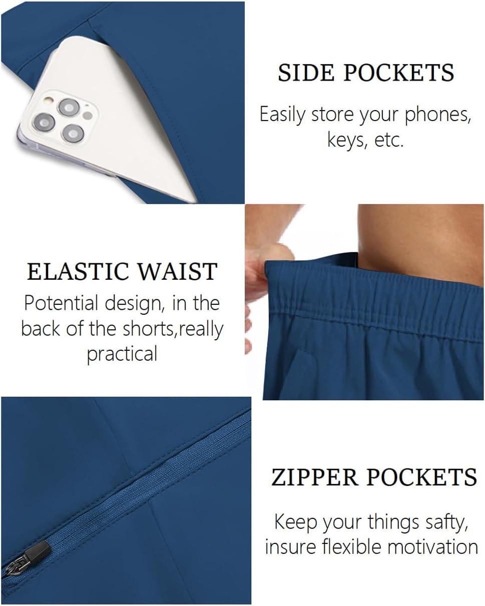 imageCOOFANDY Mens Golf Shorts Stretch Quick Dry Casual Dress Shorts with PocketsBlue