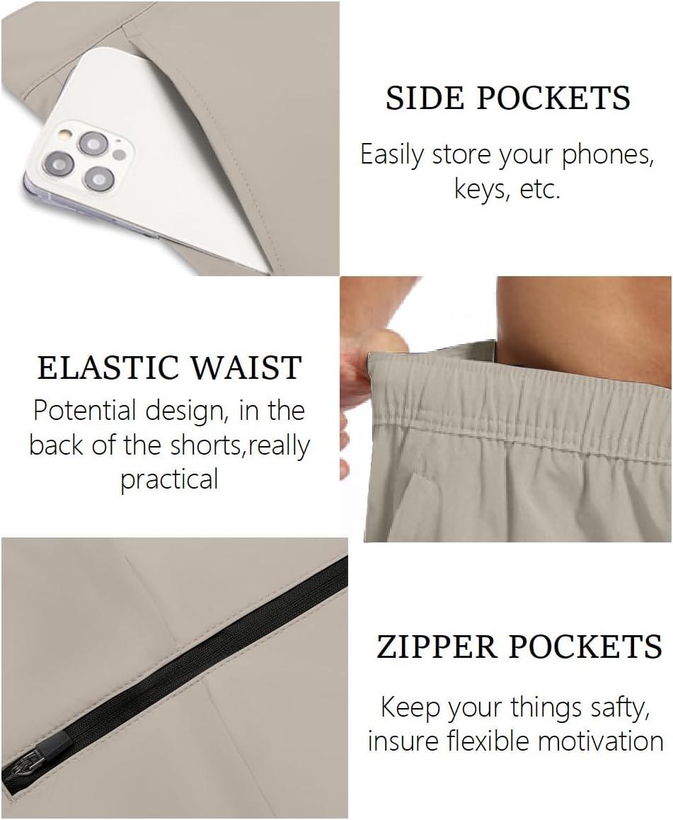 imageCOOFANDY Mens Golf Shorts Stretch Quick Dry Casual Dress Shorts with PocketsMoon Grey