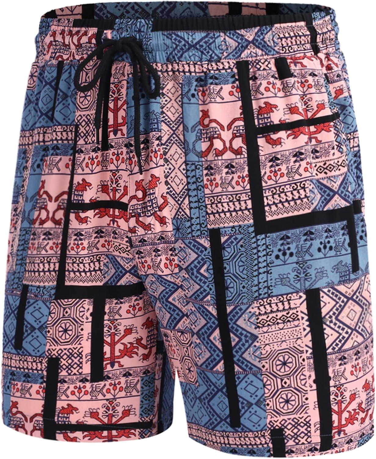 imageCOOFANDY Mens Hawaiian Matching Set Summer Beach 2 Piece Outfits Flower Button Down Shirts and Shorts Vacation OutfitsBlue Abstract Graphics