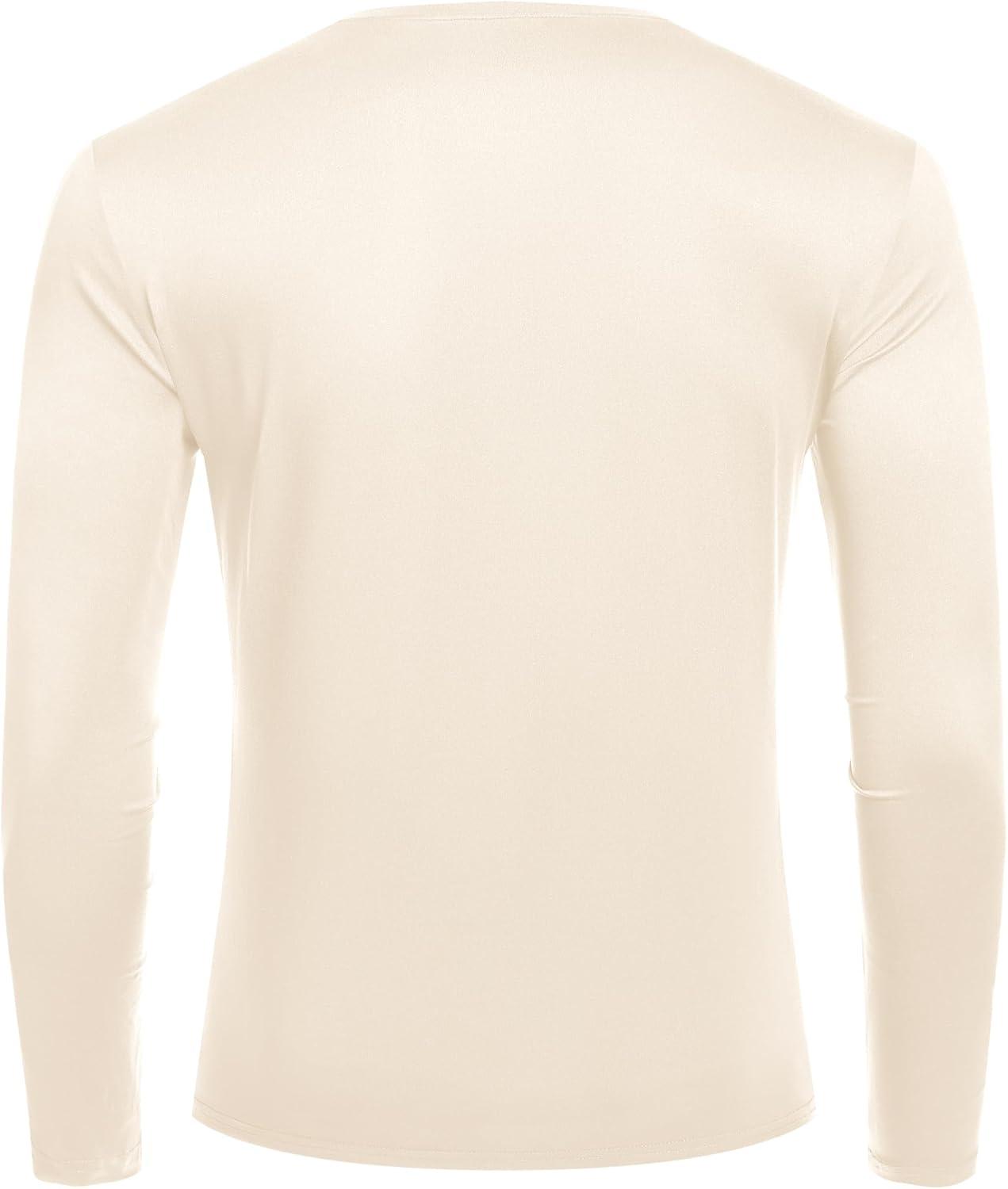 imageCOOFANDY Mens Henley Shirts Long Sleeve Fashion Casual Tee Basic Lightweight TShirtBeige