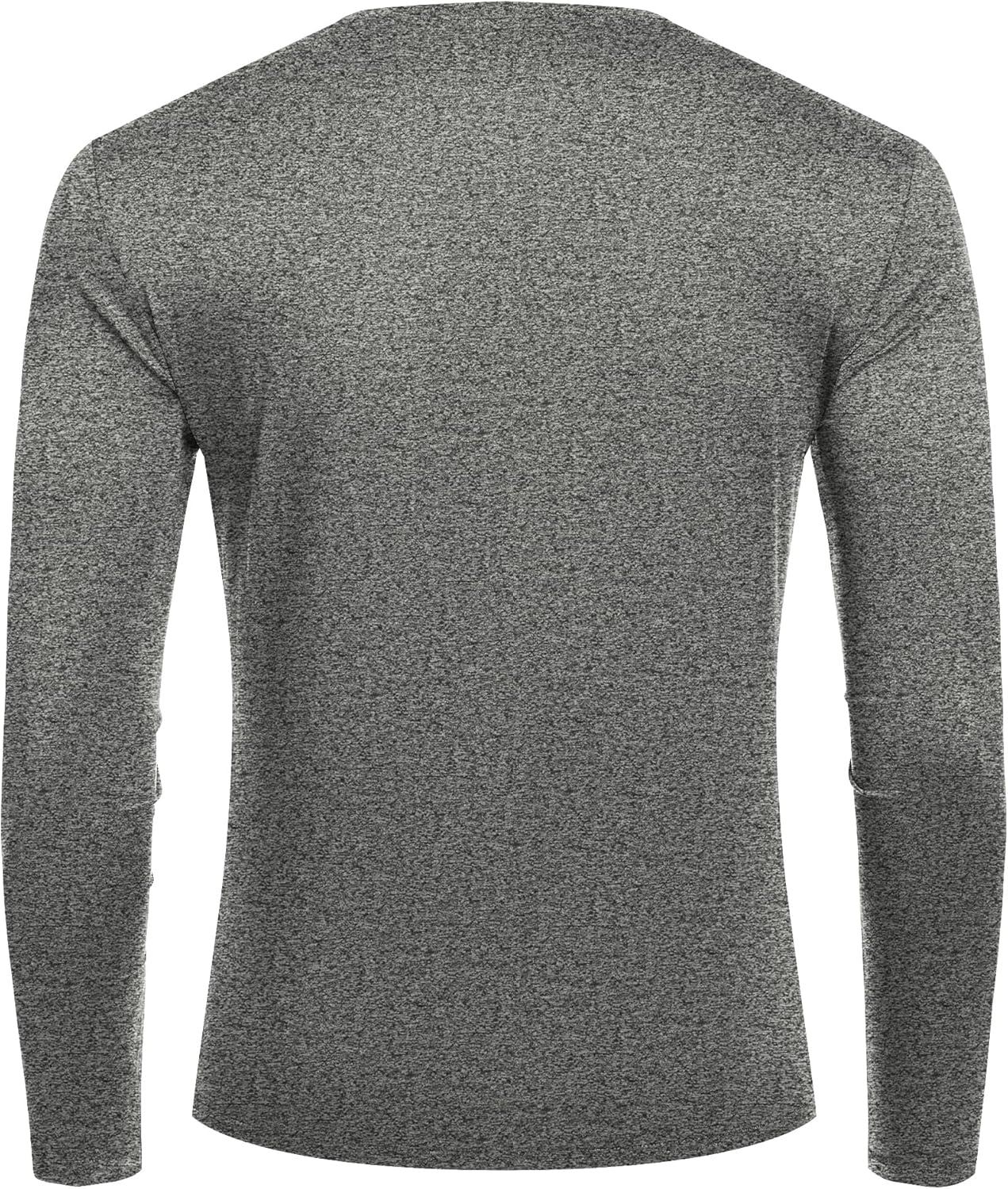 imageCOOFANDY Mens Henley Shirts Long Sleeve Fashion Casual Tee Basic Lightweight TShirtGrey