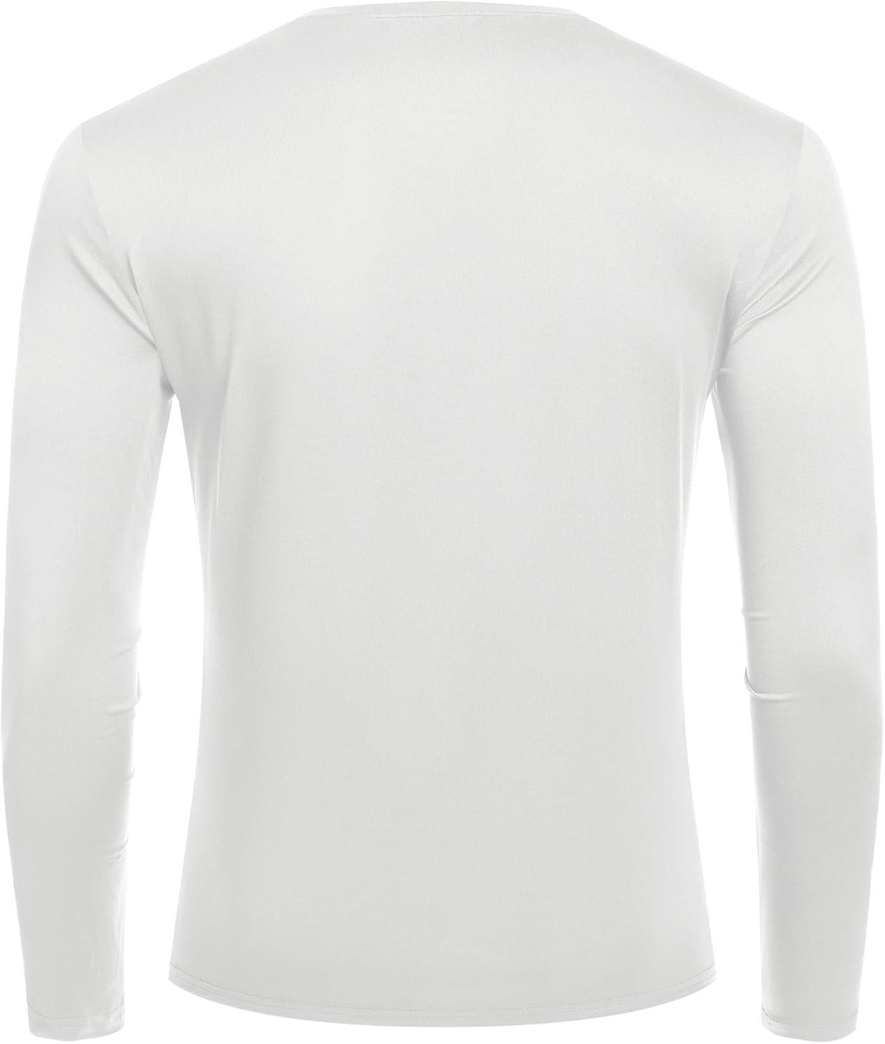 imageCOOFANDY Mens Henley Shirts Long Sleeve Fashion Casual Tee Basic Lightweight TShirtWhite