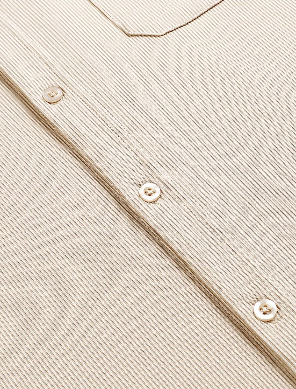 imageCOOFANDY Mens Linen Shirts Short Sleeve Casual Shirts Summer Beach Button Down Shirts with PocketCream