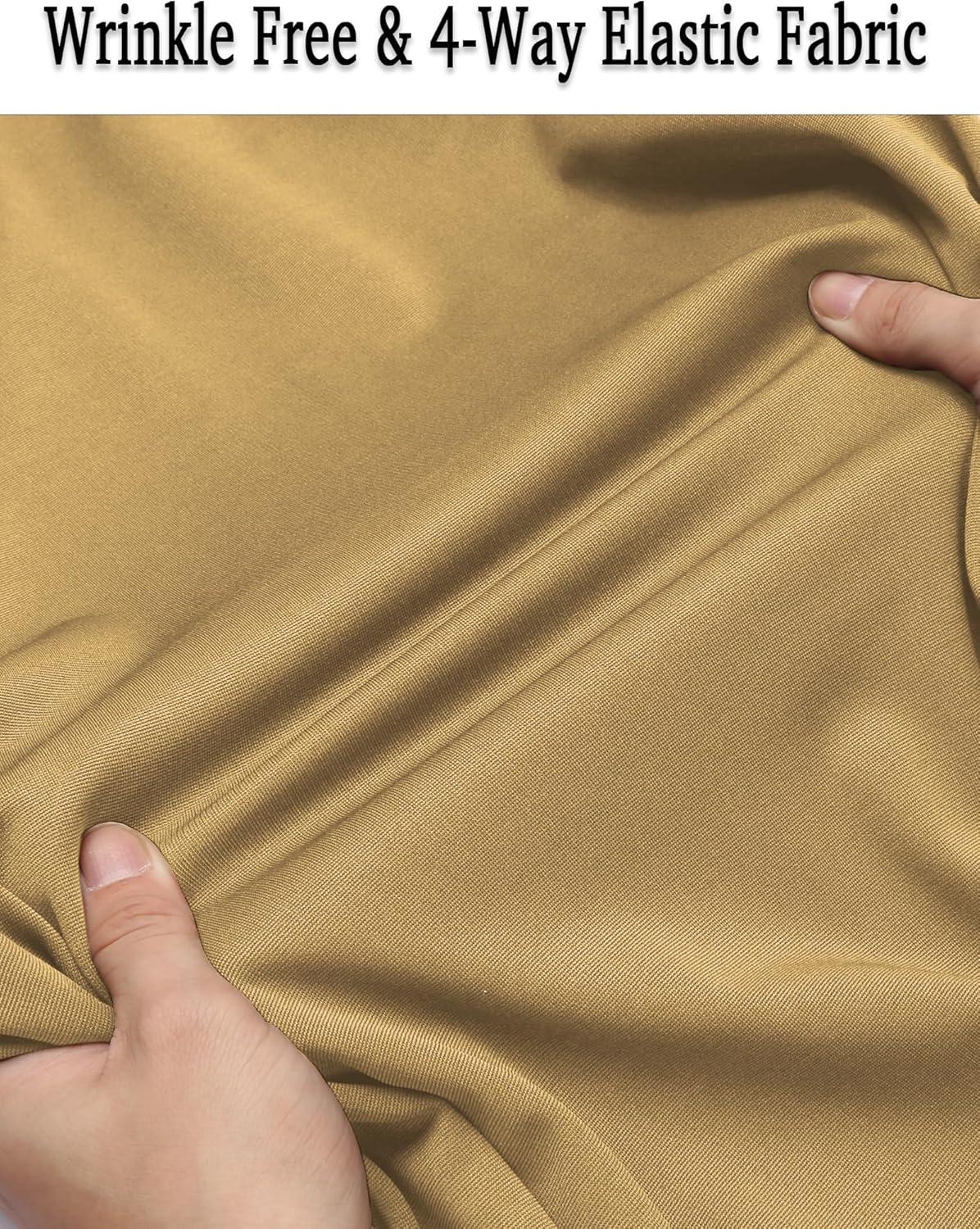 imageCOOFANDY Mens Long Sleeve Button Down Wrinkle Free Shirt Casual Untucked Stretch Dress ShirtsSesame