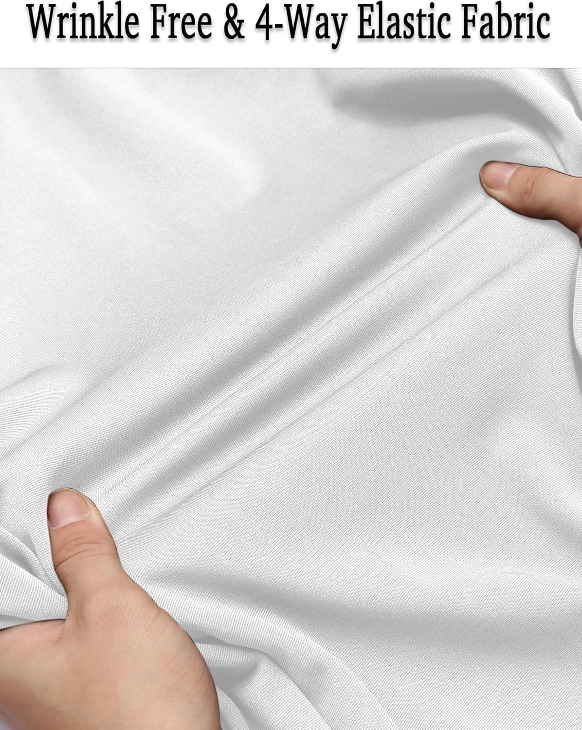 imageCOOFANDY Mens Long Sleeve Button Down Wrinkle Free Shirt Casual Untucked Stretch Dress ShirtsWhite