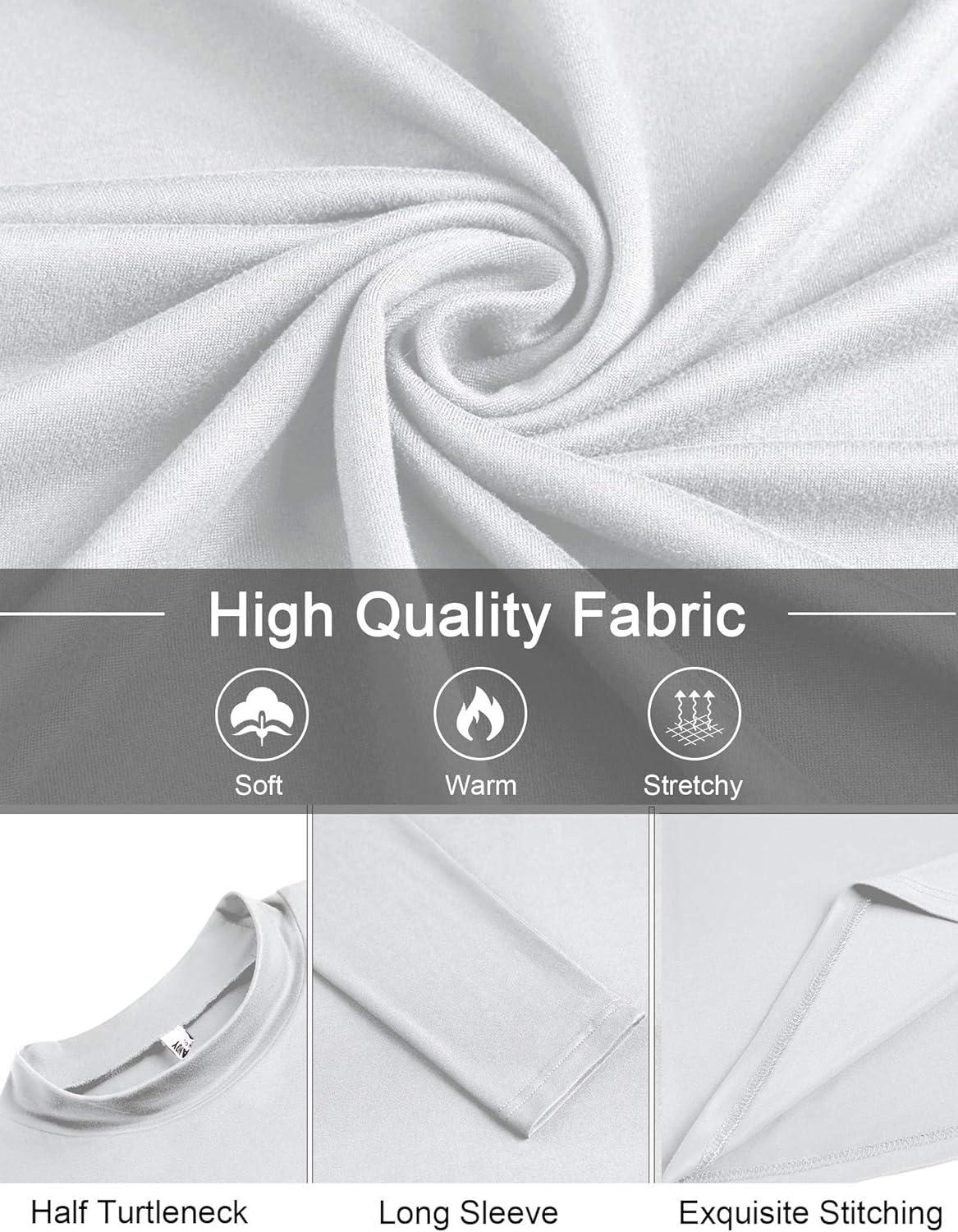 imageCOOFANDY Mens Mock Turtleneck TShirts Long Sleeve Solid Color Tees Shirts Basic Casual Slim Fit Pullover T ShirtsWhite