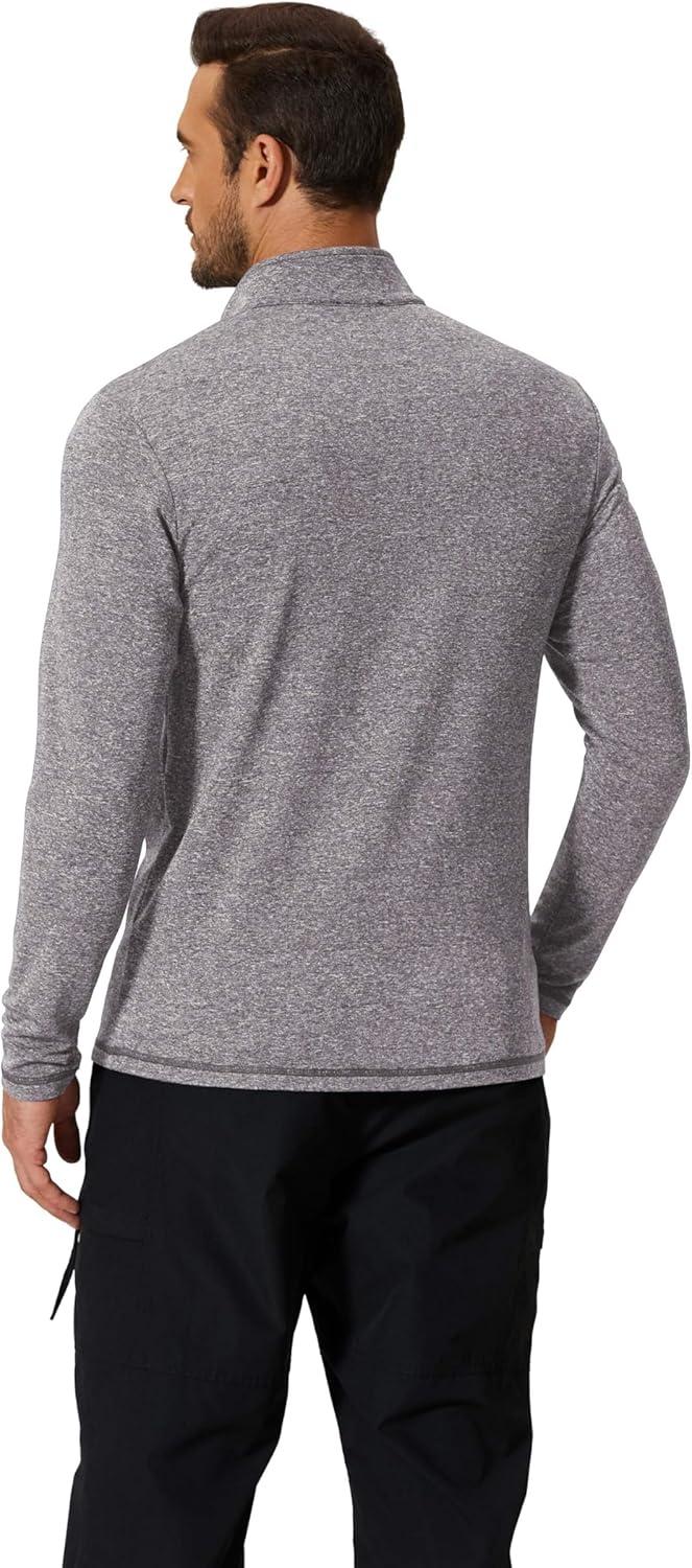 imageCOOFANDY Mens Quarter Zip Pullover Long Sleeve Sweatshirt 14 Zip Golf Shirt Winter Fleece Lined Thermal PulloverLight Grey