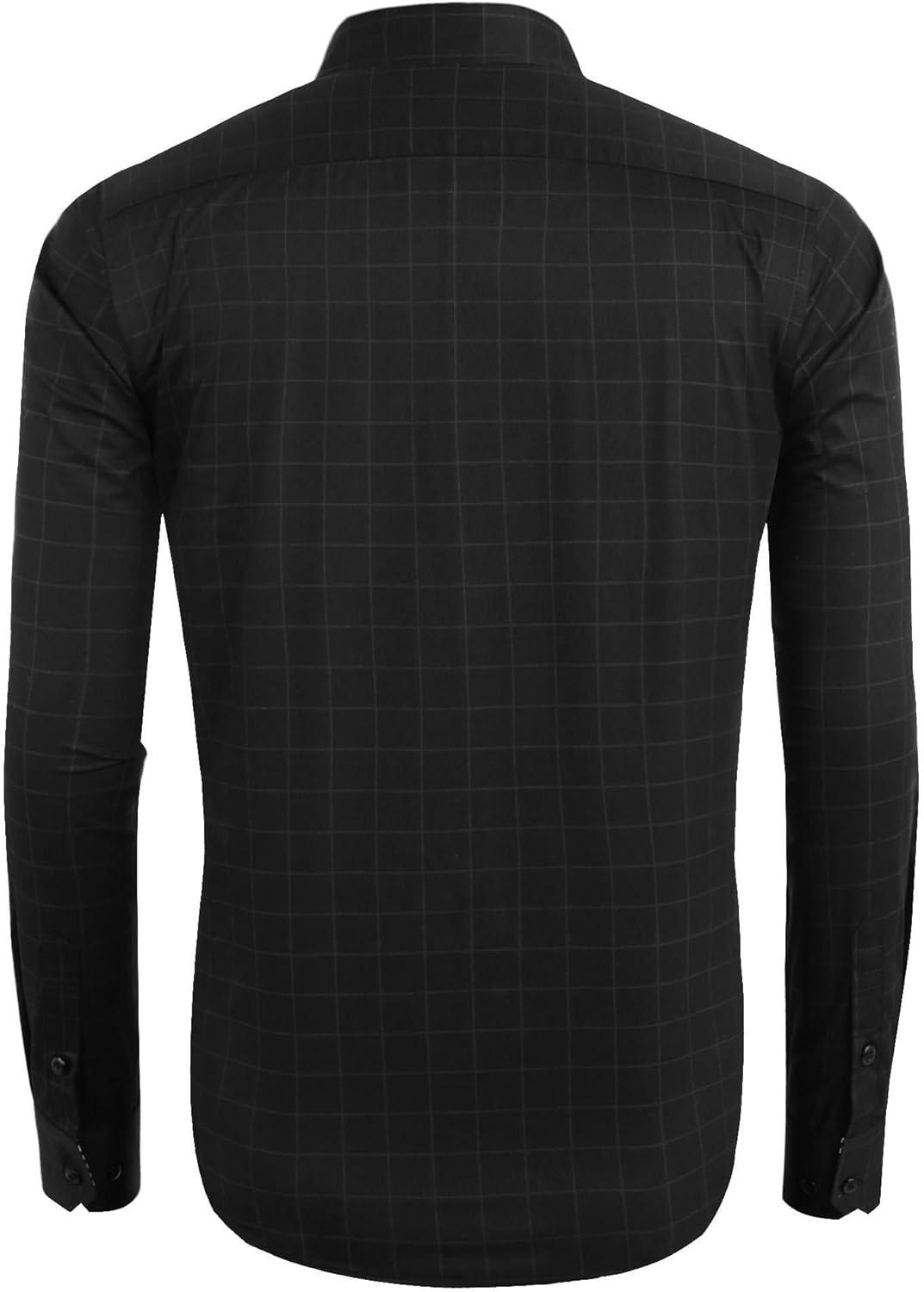 imageCOOFANDY Mens Rose Shiny Shirt Luxury Flowered Printed Button Down Shirt02black Windowpane