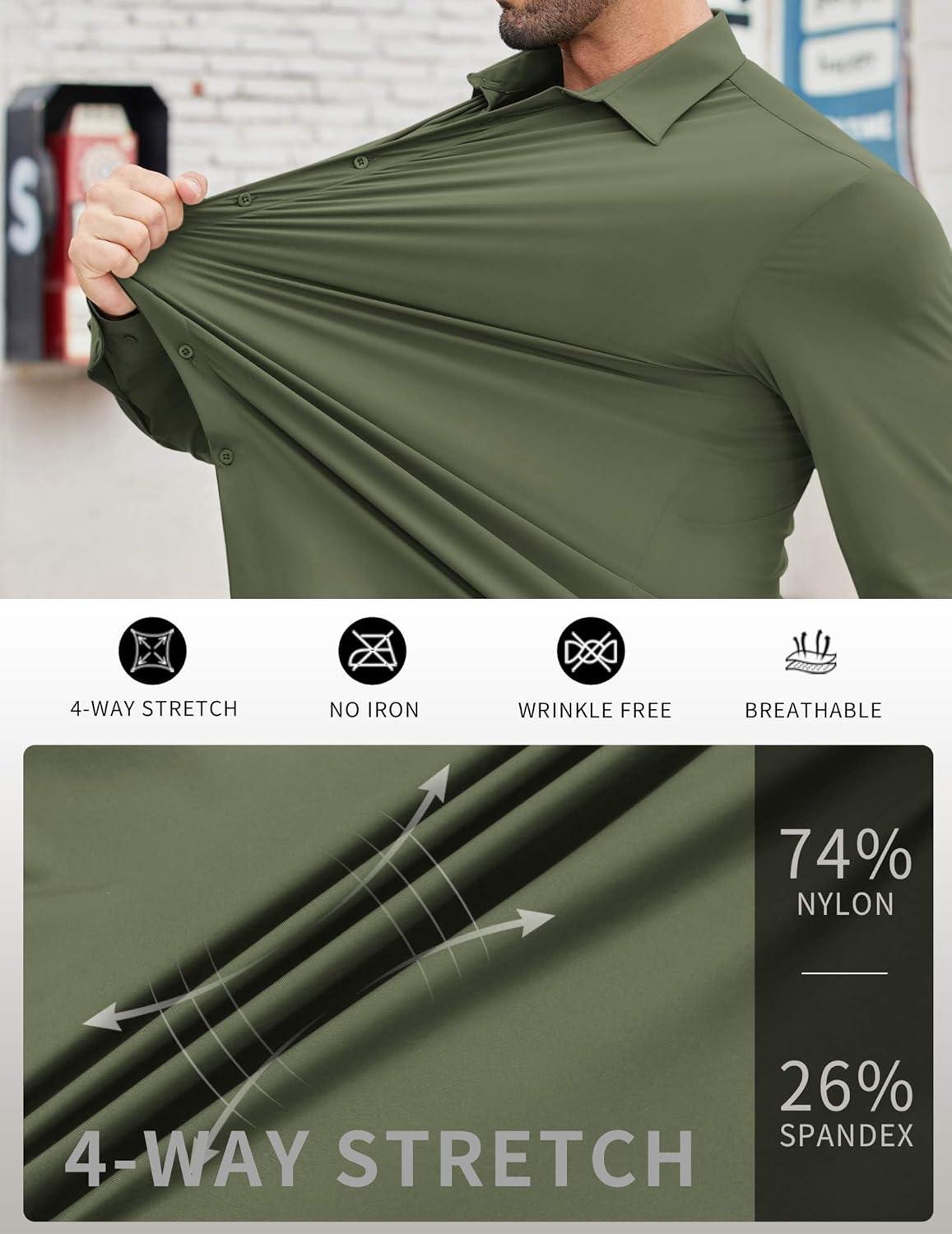 imageCOOFANDY Mens Rose Shiny Shirt Luxury Flowered Printed Button Down ShirtArmy Green