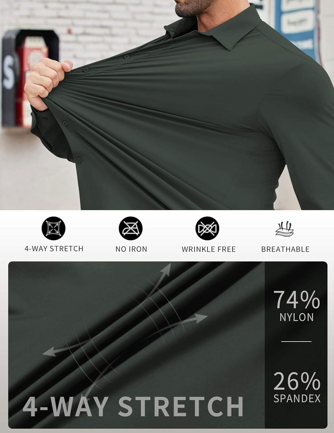 imageCOOFANDY Mens Rose Shiny Shirt Luxury Flowered Printed Button Down ShirtDark Army Green