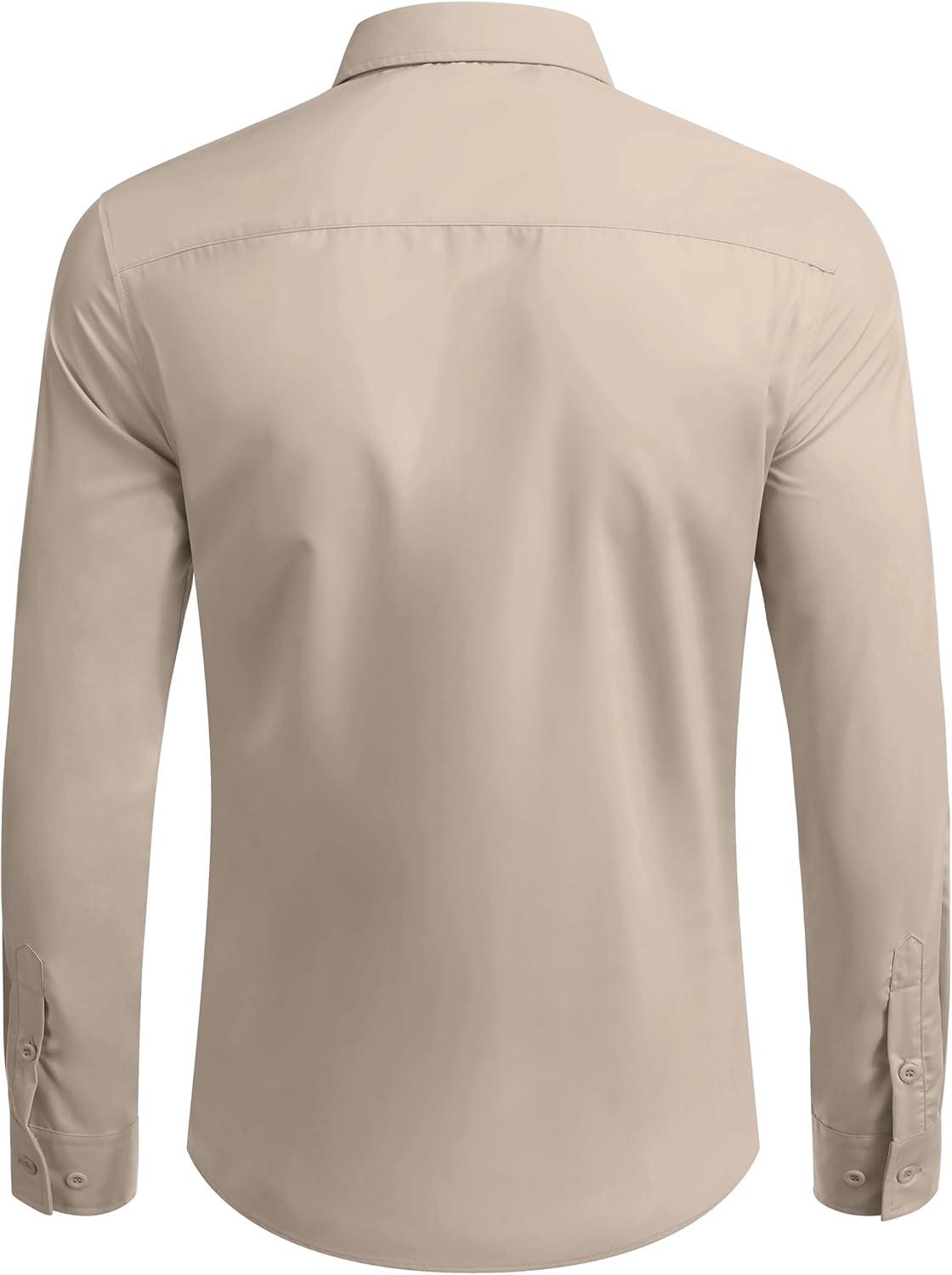 imageCOOFANDY Mens Rose Shiny Shirt Luxury Flowered Printed Button Down ShirtKhaki