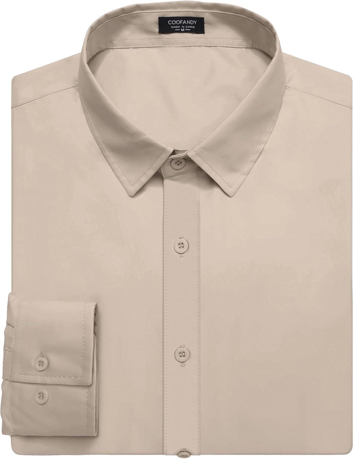 imageCOOFANDY Mens Rose Shiny Shirt Luxury Flowered Printed Button Down ShirtKhaki