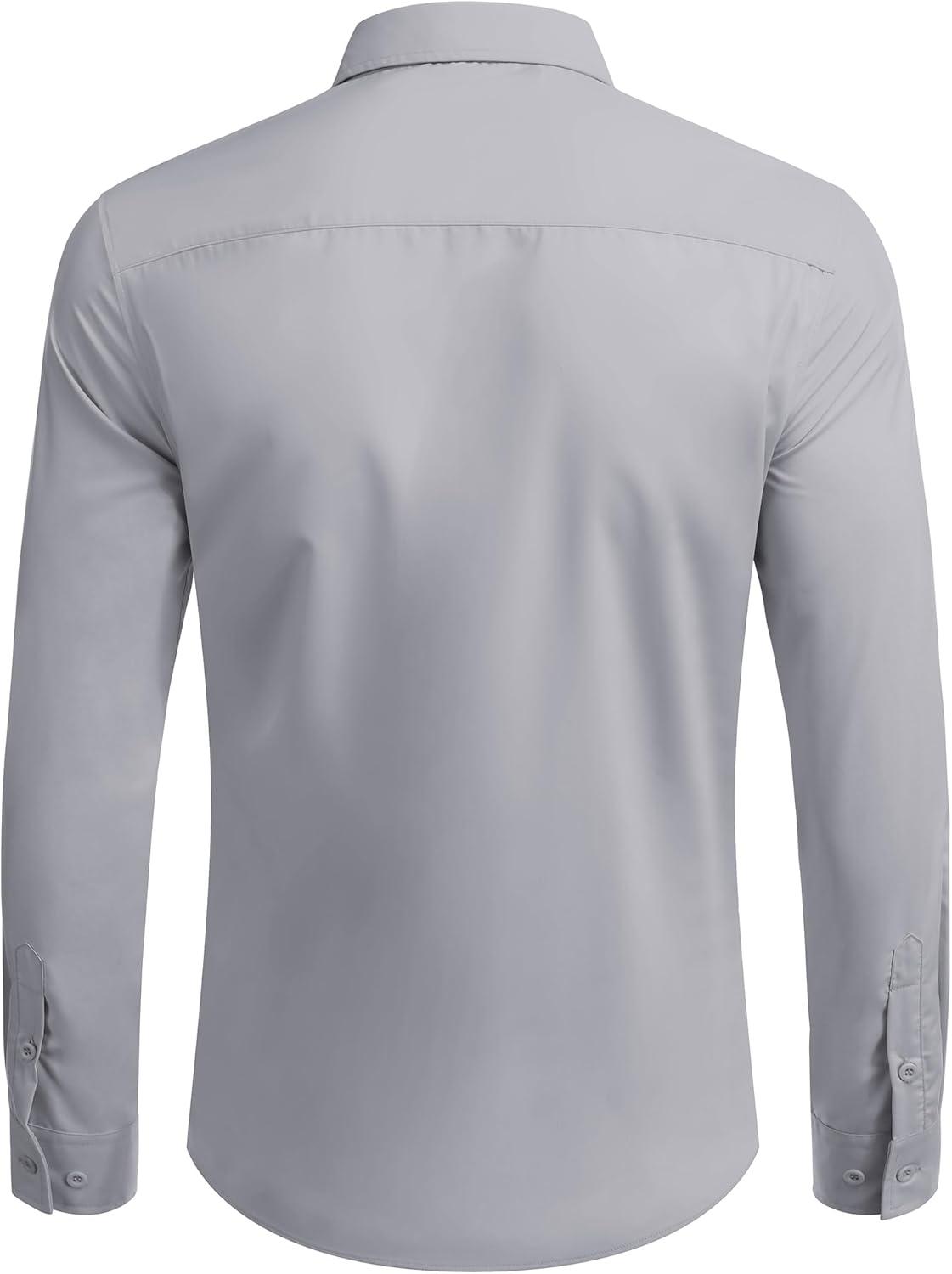 imageCOOFANDY Mens Rose Shiny Shirt Luxury Flowered Printed Button Down ShirtLight Grey