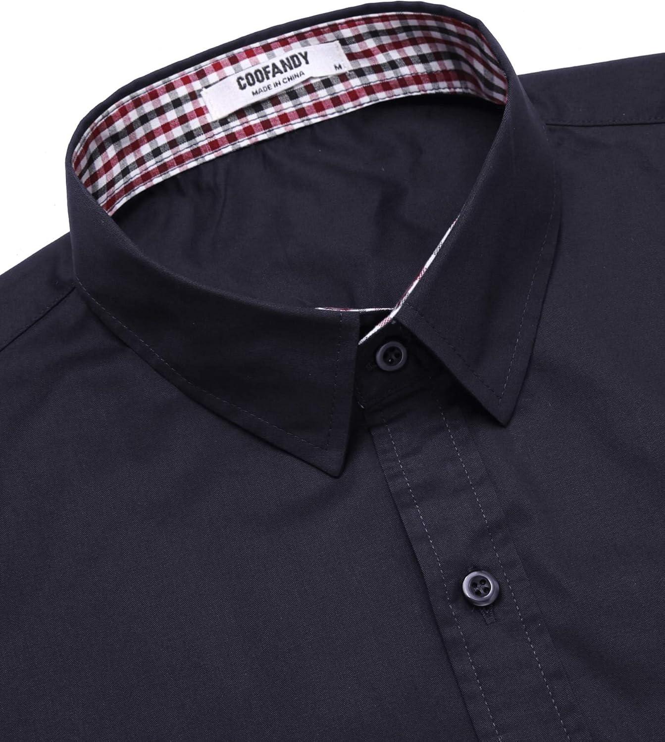 imageCOOFANDY Mens Rose Shiny Shirt Luxury Flowered Printed Button Down ShirtNavy Blue Solid 2