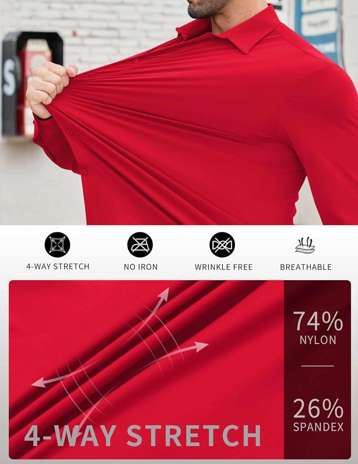 imageCOOFANDY Mens Rose Shiny Shirt Luxury Flowered Printed Button Down ShirtRed