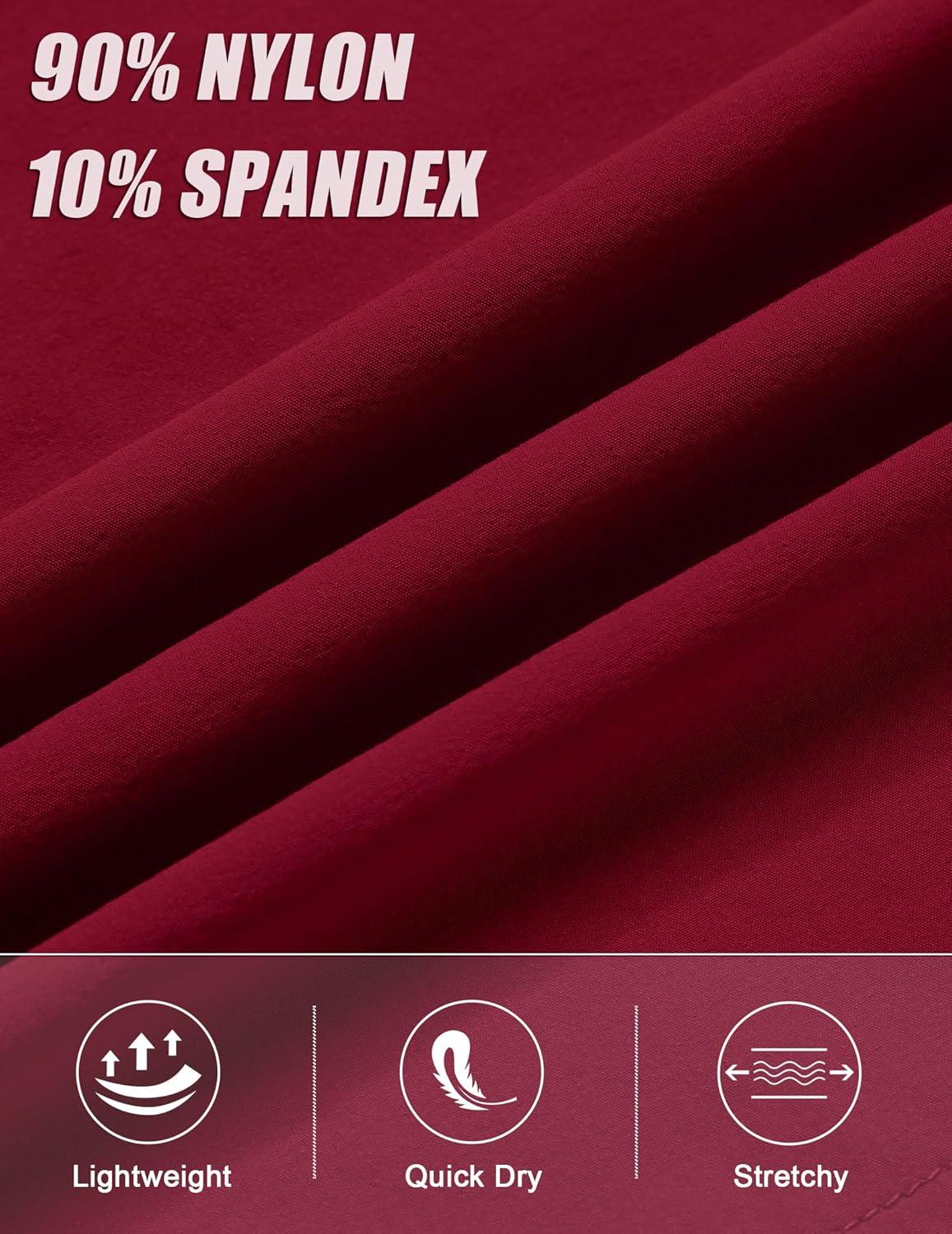 imageCOOFANDY Mens Running Athletic Shorts 5 Inch 2 Pack Gym Workout Shorts Fitted Exercise Hiking Shorts with Zipper PocketDark RedBlack