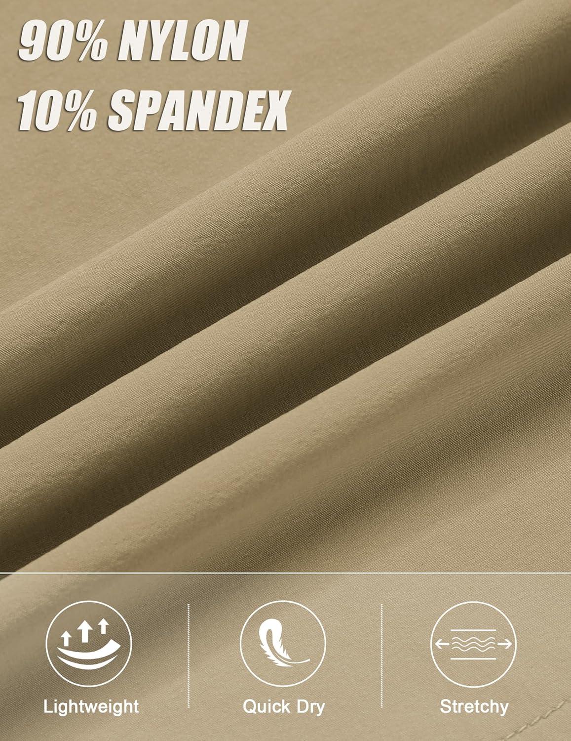 imageCOOFANDY Mens Running Athletic Shorts 5 Inch 2 Pack Gym Workout Shorts Fitted Exercise Hiking Shorts with Zipper PocketKhakiLight Grey