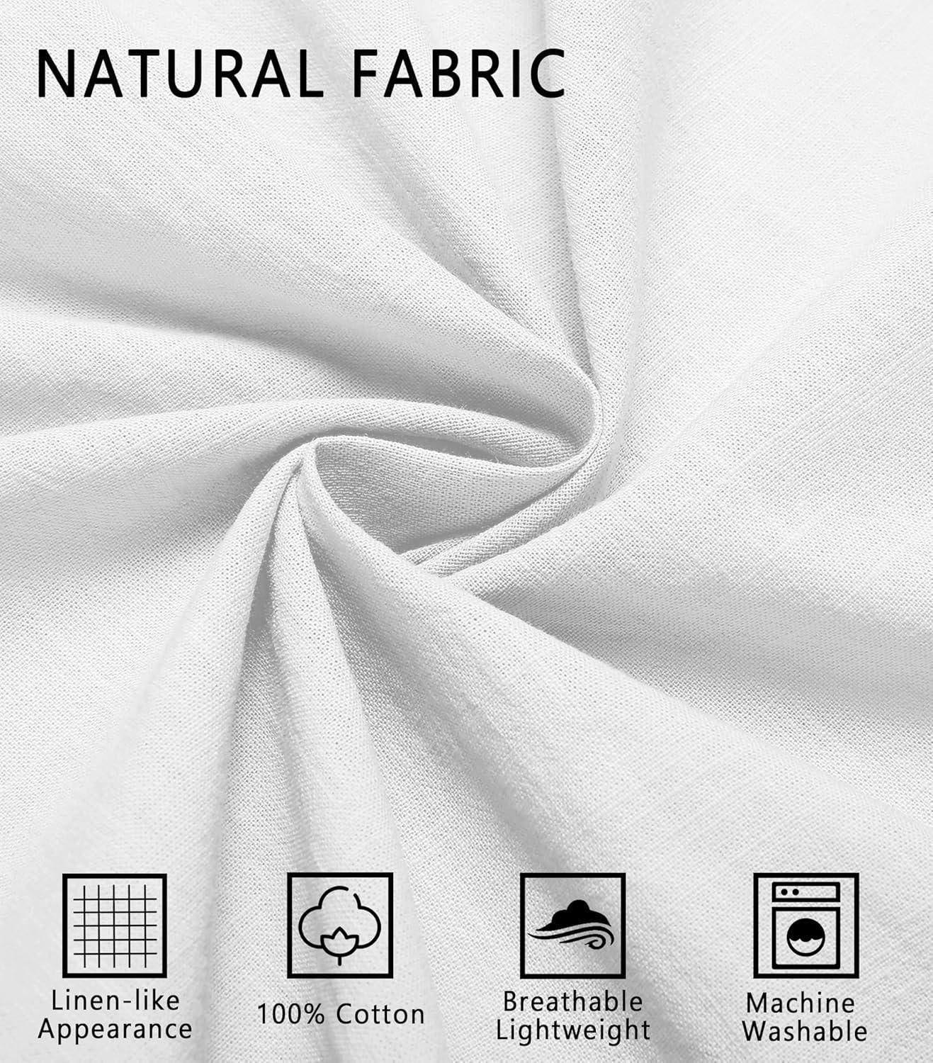 imageCOOFANDY Mens Short Sleeve Button Down Shirts 100 Cotton Beach Style Textured ShirtsWhite