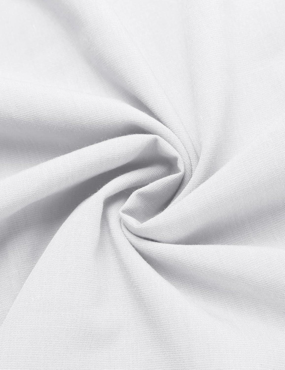 imageCOOFANDY Mens Short Sleeve Cuban Guayabera Shirt Casual Summer Beach Button Down ShirtsAwhite