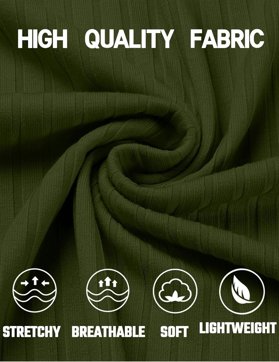 imageCOOFANDY Mens Textured Polo Shirts Short Sleeve Slim Fit Casual Button Polo TShirt Summer Collared Golf ShirtArmy Green