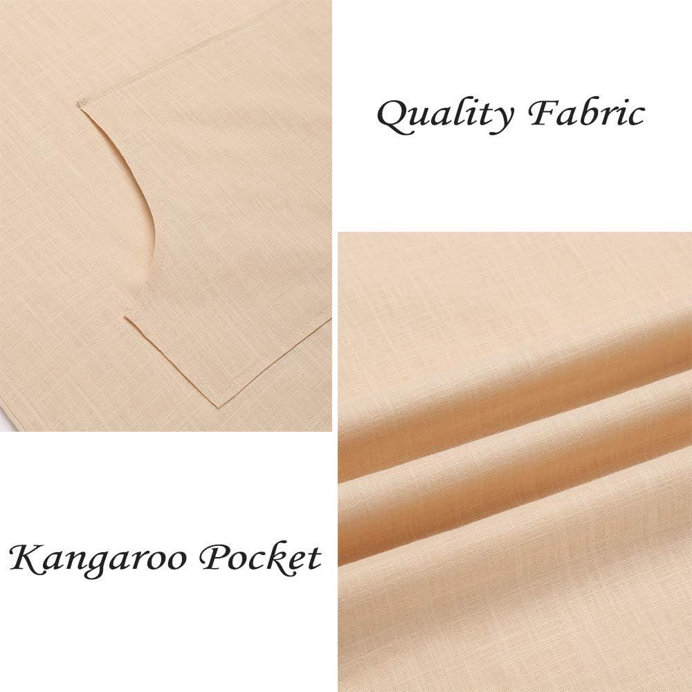 imageCOOFANDY Mens VNeck Linen Robe Short Sleeve Kaftan Thobe Long Gown Casual Shirt for Beach SummerLight Khaki