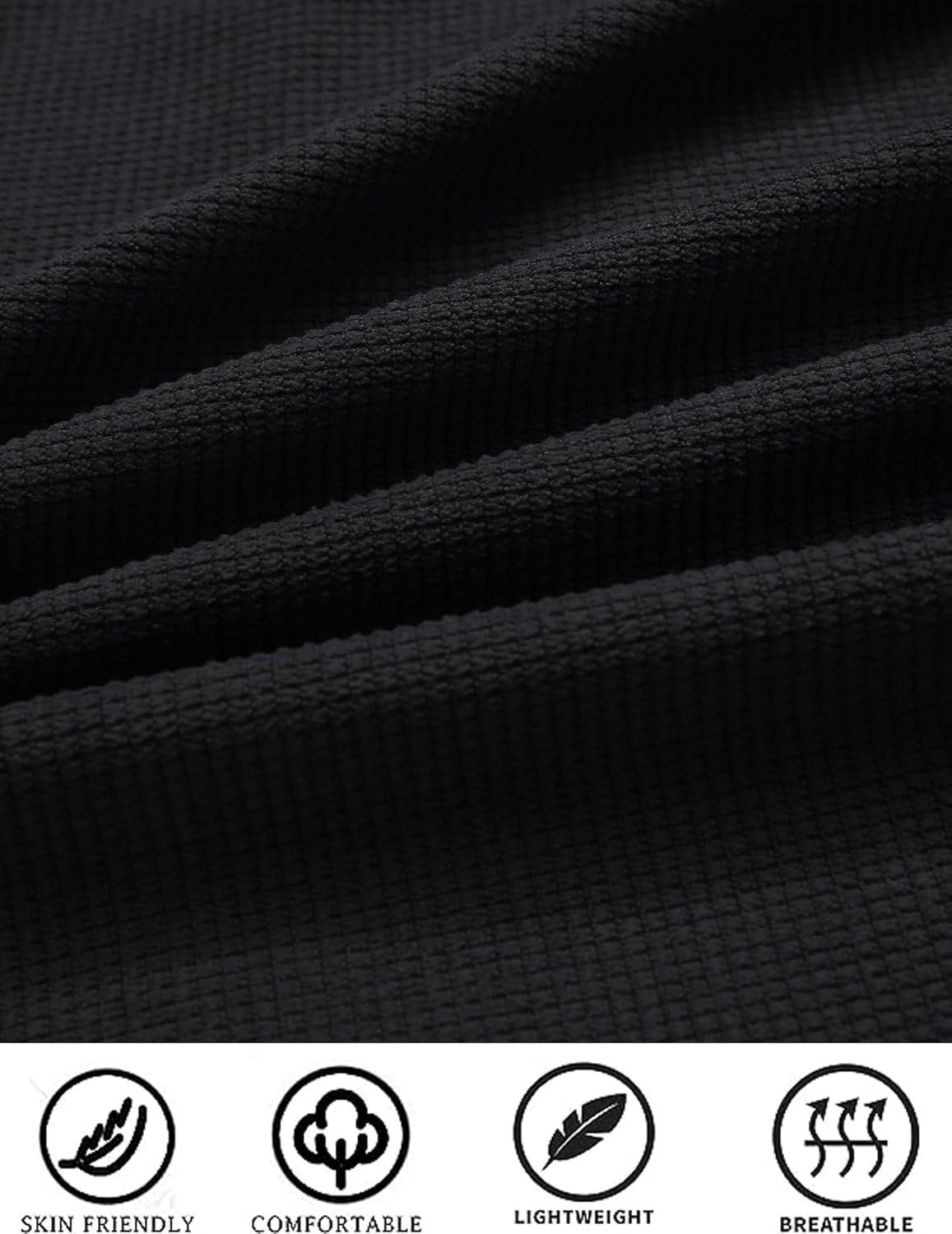 imageCOOFANDY Mens Waffle Button Down Shirts Casual Long Sleeve Shacket Jacket with PocketsDark Gray